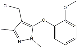 4-(chloromethyl)-5-(2-methoxyphenoxy)-1,3-dimethyl-1H-pyrazole Struktur