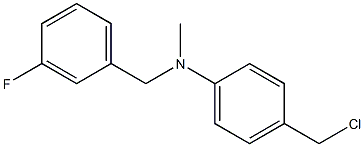 4-(chloromethyl)-N-[(3-fluorophenyl)methyl]-N-methylaniline Struktur