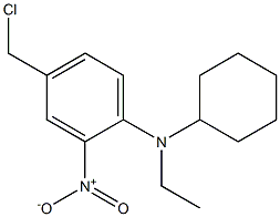 4-(chloromethyl)-N-cyclohexyl-N-ethyl-2-nitroaniline Struktur