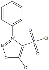 4-(chlorosulfonyl)-3-phenyl-1,2,3-oxadiazol-3-ium-5-olate Struktur