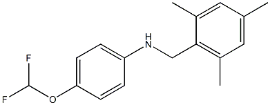 4-(difluoromethoxy)-N-[(2,4,6-trimethylphenyl)methyl]aniline Struktur