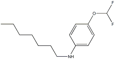 4-(difluoromethoxy)-N-heptylaniline Struktur