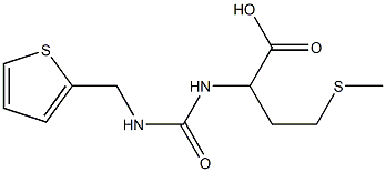 4-(methylsulfanyl)-2-{[(thiophen-2-ylmethyl)carbamoyl]amino}butanoic acid Struktur