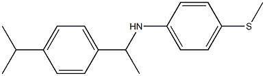 4-(methylsulfanyl)-N-{1-[4-(propan-2-yl)phenyl]ethyl}aniline Struktur