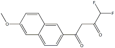 4,4-difluoro-1-(6-methoxynaphthalen-2-yl)butane-1,3-dione Struktur