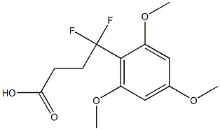 4,4-difluoro-4-(2,4,6-trimethoxyphenyl)butanoic acid Struktur