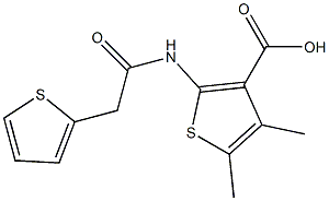 4,5-dimethyl-2-[(thien-2-ylacetyl)amino]thiophene-3-carboxylic acid Struktur