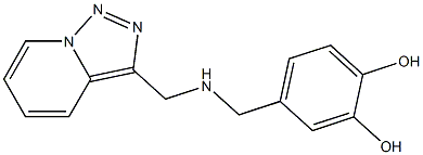 4-[({[1,2,4]triazolo[3,4-a]pyridin-3-ylmethyl}amino)methyl]benzene-1,2-diol Struktur