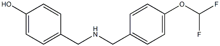 4-[({[4-(difluoromethoxy)phenyl]methyl}amino)methyl]phenol Struktur