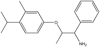 4-[(1-amino-1-phenylpropan-2-yl)oxy]-2-methyl-1-(propan-2-yl)benzene Struktur