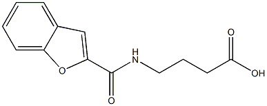 4-[(1-benzofuran-2-ylcarbonyl)amino]butanoic acid Struktur