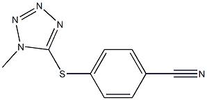 4-[(1-methyl-1H-1,2,3,4-tetrazol-5-yl)sulfanyl]benzonitrile Struktur