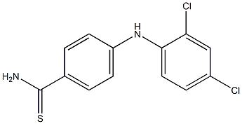 4-[(2,4-dichlorophenyl)amino]benzene-1-carbothioamide Struktur