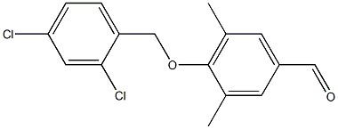 4-[(2,4-dichlorophenyl)methoxy]-3,5-dimethylbenzaldehyde Struktur