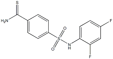 4-[(2,4-difluorophenyl)sulfamoyl]benzene-1-carbothioamide Struktur