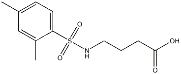 4-[(2,4-dimethylbenzene)sulfonamido]butanoic acid Struktur