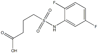 4-[(2,5-difluorophenyl)sulfamoyl]butanoic acid Struktur