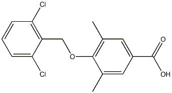 4-[(2,6-dichlorophenyl)methoxy]-3,5-dimethylbenzoic acid Struktur