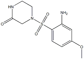 4-[(2-amino-4-methoxybenzene)sulfonyl]piperazin-2-one Struktur