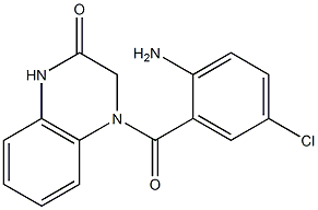 4-[(2-amino-5-chlorophenyl)carbonyl]-1,2,3,4-tetrahydroquinoxalin-2-one Struktur