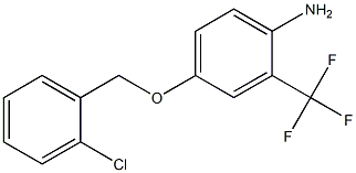 4-[(2-chlorophenyl)methoxy]-2-(trifluoromethyl)aniline Struktur