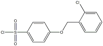 4-[(2-chlorophenyl)methoxy]benzene-1-sulfonyl chloride Struktur