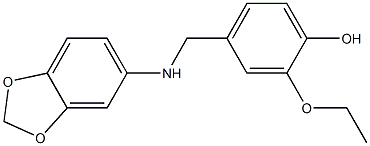 4-[(2H-1,3-benzodioxol-5-ylamino)methyl]-2-ethoxyphenol Struktur