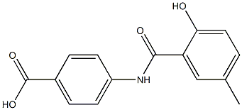 4-[(2-hydroxy-5-methylbenzene)amido]benzoic acid Struktur