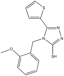 4-[(2-methoxyphenyl)methyl]-5-(thiophen-2-yl)-4H-1,2,4-triazole-3-thiol Struktur