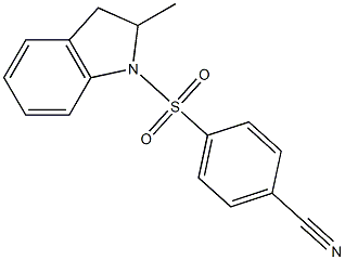 4-[(2-methyl-2,3-dihydro-1H-indol-1-yl)sulfonyl]benzonitrile Struktur