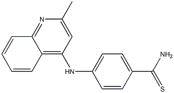 4-[(2-methylquinolin-4-yl)amino]benzene-1-carbothioamide Struktur