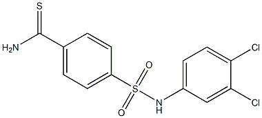 4-[(3,4-dichlorophenyl)sulfamoyl]benzene-1-carbothioamide Struktur