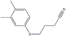 4-[(3,4-dimethylphenyl)sulfanyl]butanenitrile Struktur