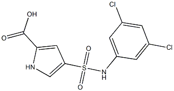 4-[(3,5-dichlorophenyl)sulfamoyl]-1H-pyrrole-2-carboxylic acid Struktur