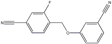 4-[(3-cyanophenoxy)methyl]-3-fluorobenzonitrile Struktur