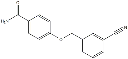 4-[(3-cyanophenyl)methoxy]benzamide Struktur