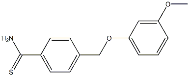 4-[(3-methoxyphenoxy)methyl]benzenecarbothioamide Struktur