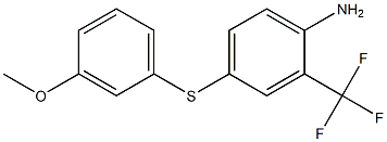 4-[(3-methoxyphenyl)sulfanyl]-2-(trifluoromethyl)aniline Struktur