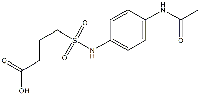 4-[(4-acetamidophenyl)sulfamoyl]butanoic acid Struktur