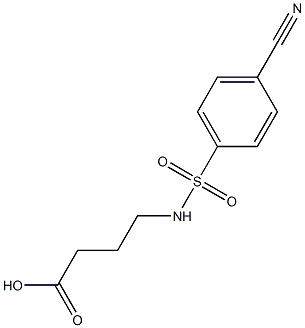 4-[(4-cyanobenzene)sulfonamido]butanoic acid Struktur