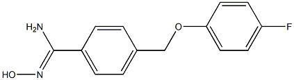 4-[(4-fluorophenoxy)methyl]-N'-hydroxybenzenecarboximidamide Struktur