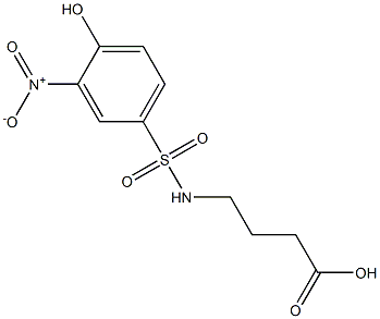 4-[(4-hydroxy-3-nitrobenzene)sulfonamido]butanoic acid Struktur