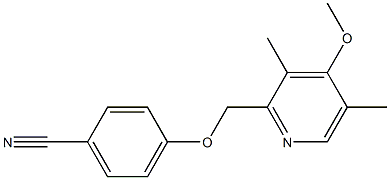 4-[(4-methoxy-3,5-dimethylpyridin-2-yl)methoxy]benzonitrile Struktur