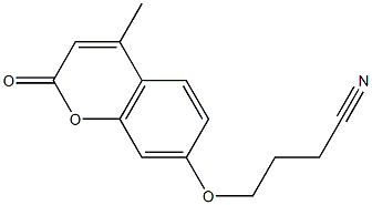 4-[(4-methyl-2-oxo-2H-chromen-7-yl)oxy]butanenitrile Struktur