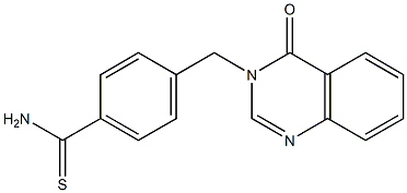 4-[(4-oxo-3,4-dihydroquinazolin-3-yl)methyl]benzene-1-carbothioamide Struktur