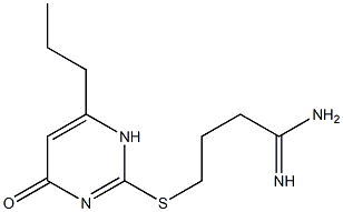 4-[(4-oxo-6-propyl-1,4-dihydropyrimidin-2-yl)sulfanyl]butanimidamide Struktur