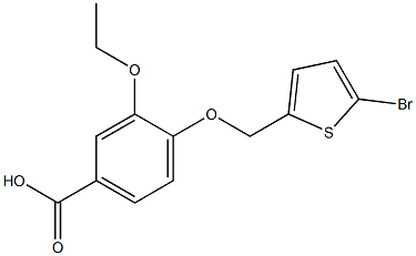 4-[(5-bromothiophen-2-yl)methoxy]-3-ethoxybenzoic acid Struktur