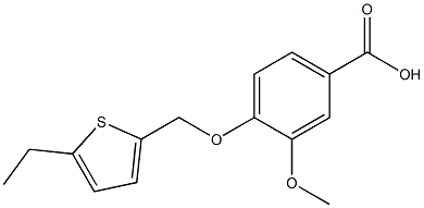 4-[(5-ethylthiophen-2-yl)methoxy]-3-methoxybenzoic acid Struktur