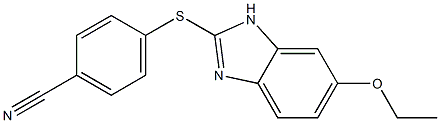 4-[(6-ethoxy-1H-1,3-benzodiazol-2-yl)sulfanyl]benzonitrile Struktur