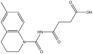 4-[(6-methyl-1,2,3,4-tetrahydroquinolin-1-yl)carbonylamino]-4-oxobutanoic acid Struktur